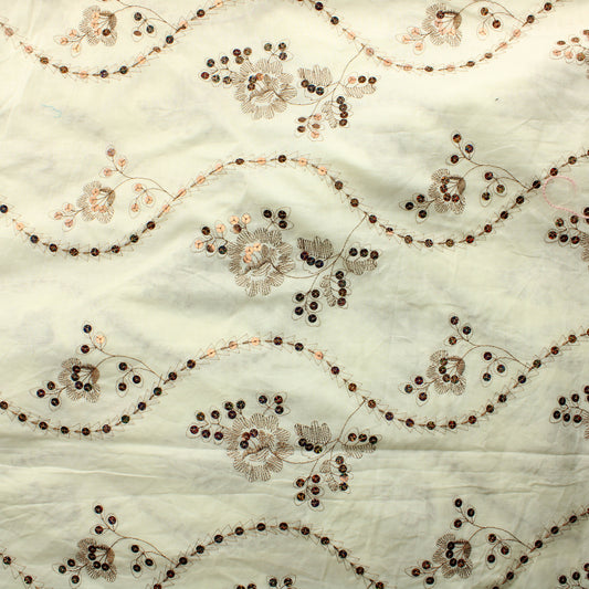 Kirjailtu Ohut Puuvillasekoite - Pala