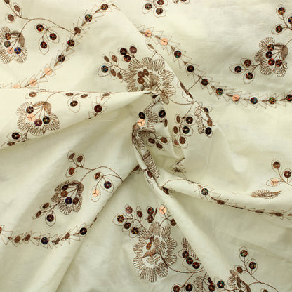 Kirjailtu Ohut Puuvillasekoite - Pala