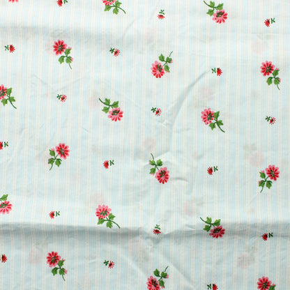 Sinipohjainen Kukka Puuvilla - Pala