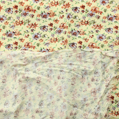 Pienet kukat keltaisella Viskoosi - Pala