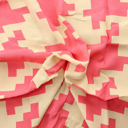 Vaaleanpuna-beige Vaatetuskangas - Pala