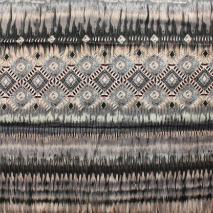 Harmaa-roosa sävyinen kuviollinen Stretchpuuvilla - Pala