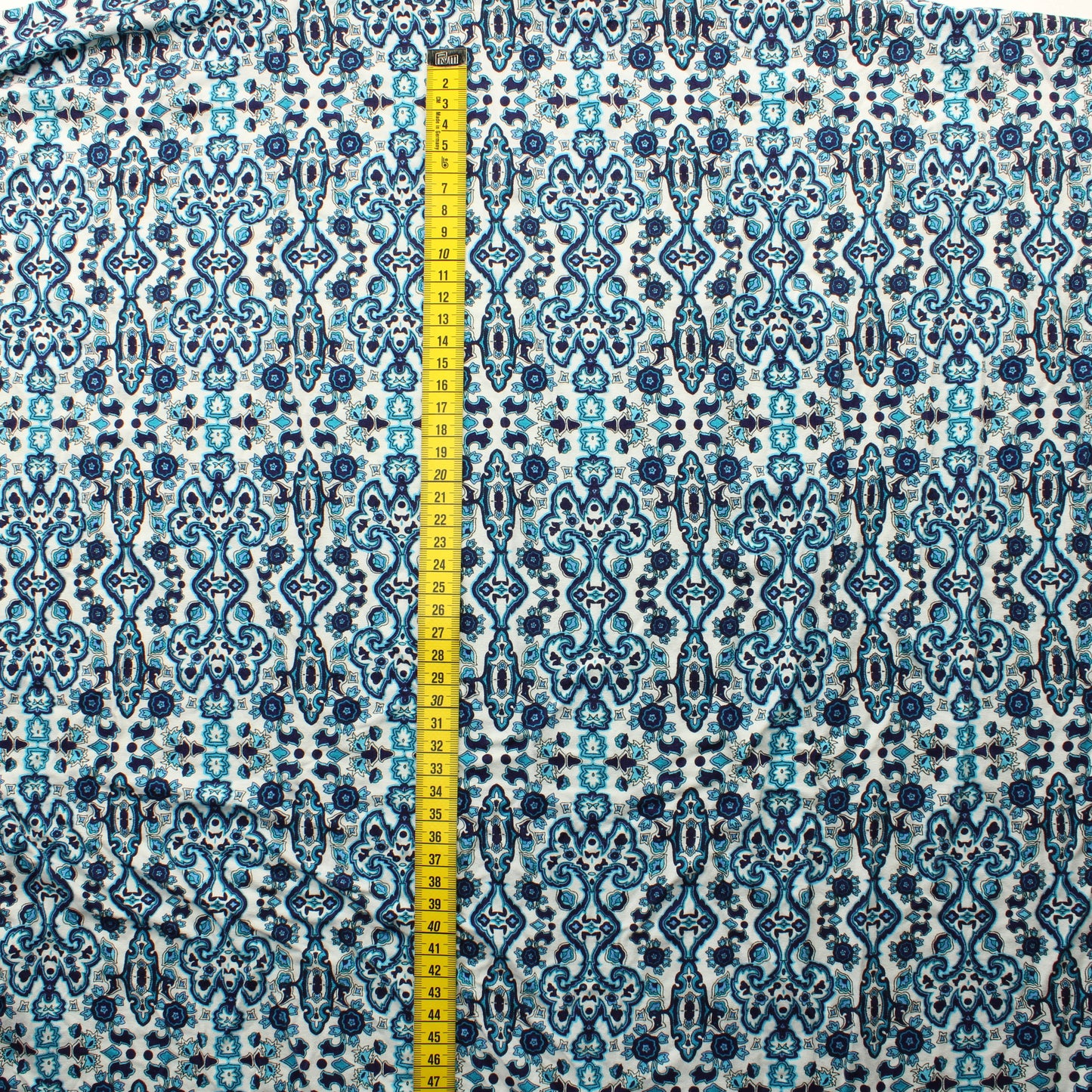 Sinisävyinen kuviollinen ohut Trikoo - Pala