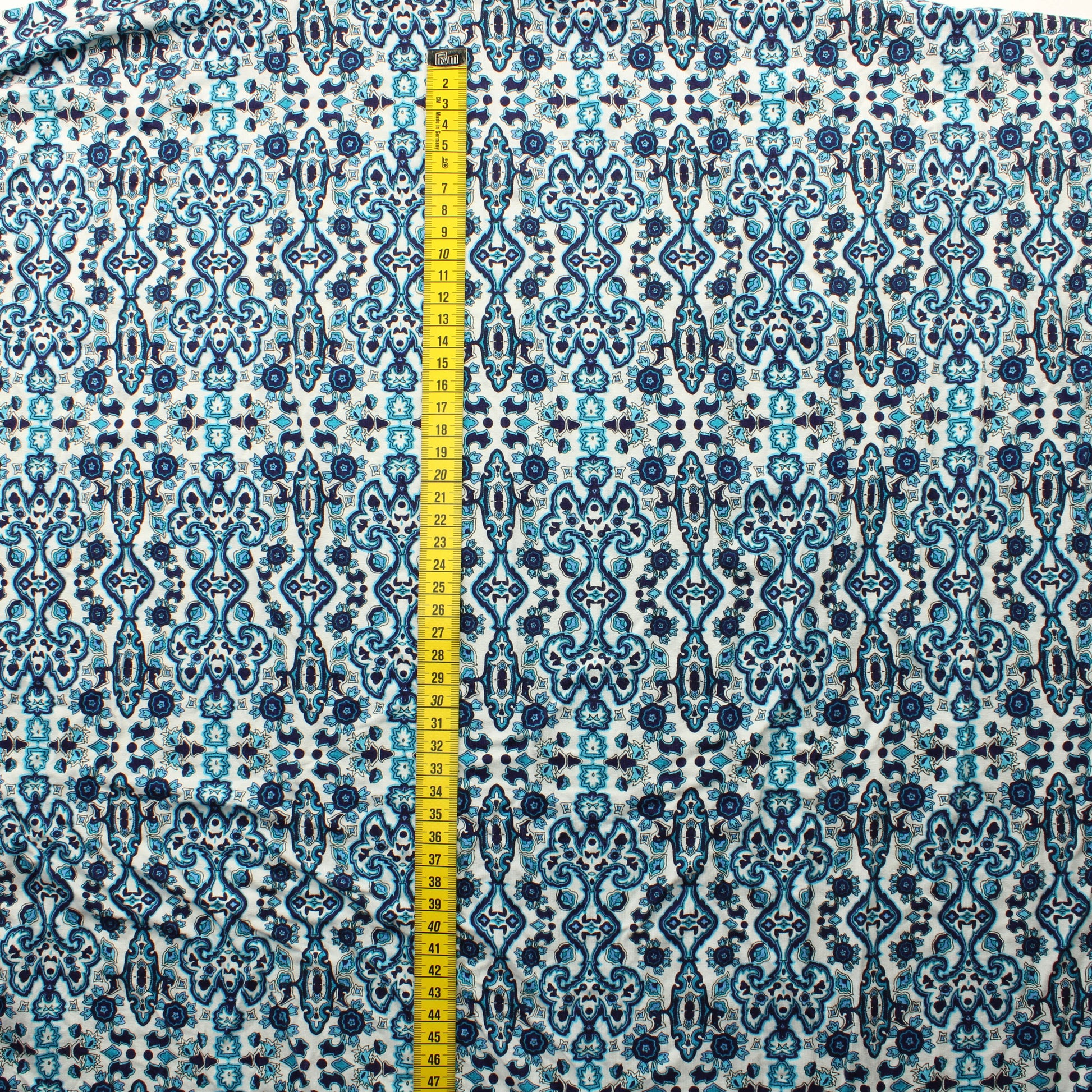 Sinisävyinen kuviollinen ohut Trikoo - Pala