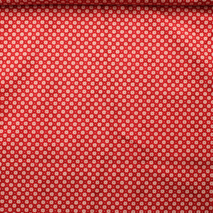 Pienet kukat punaisella Puuvilla - Pala