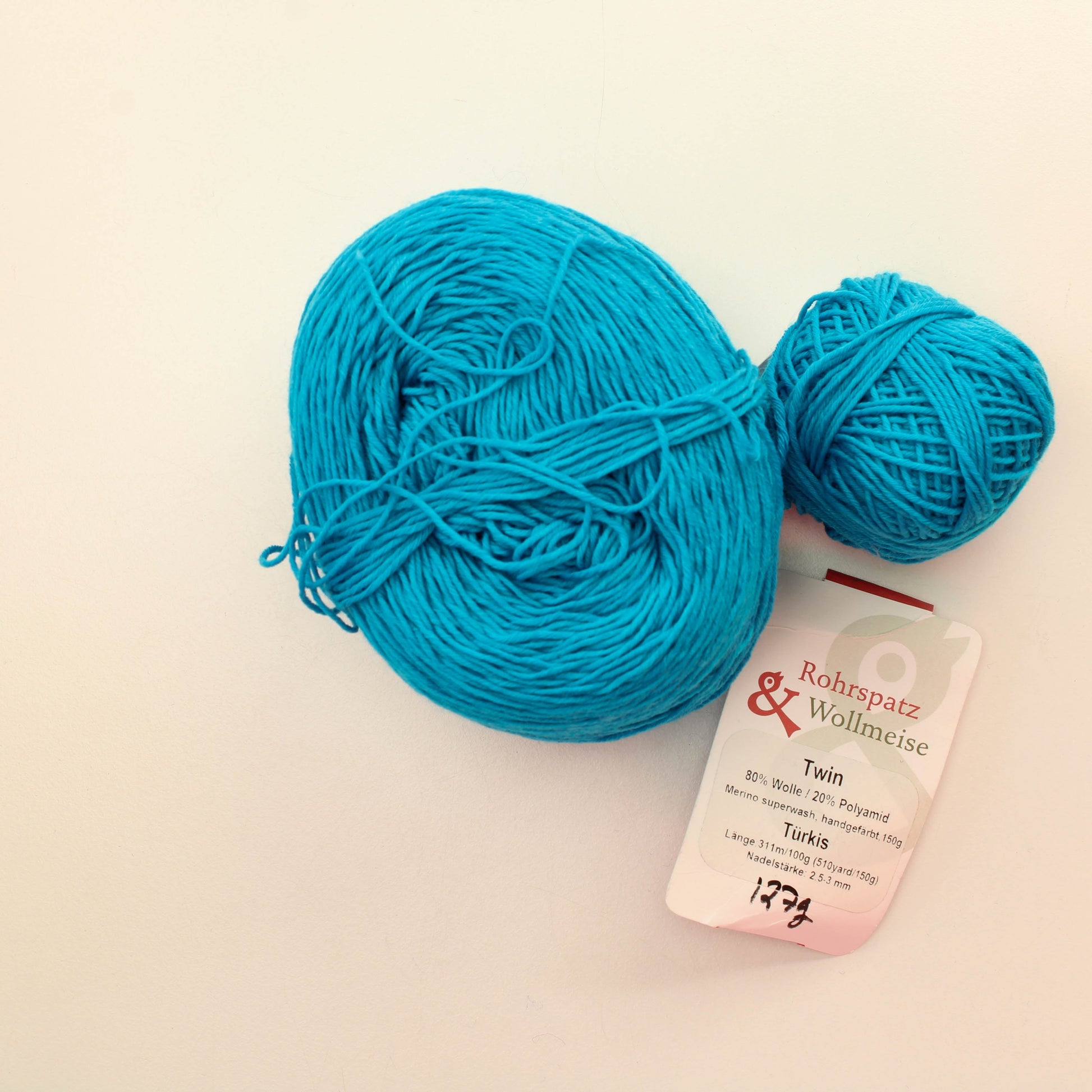 Rohrspatz Wollmeise Twin - Türkis Lankapussi169