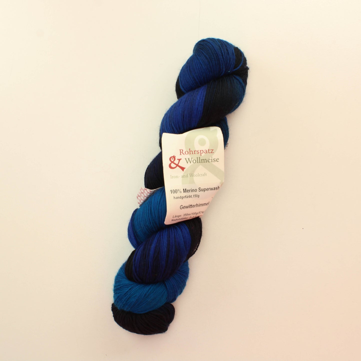 Rohrspatz Wollmeise Merino Superwash 150g - Gewitterhimmel