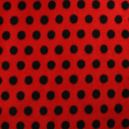 Musta palloinen punainen Fleece - Mittamyynti