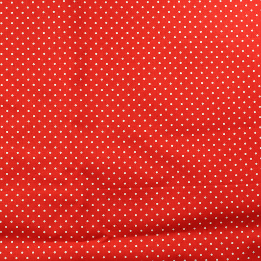 Punainen valkoiset pallot Puuvilla - Pala