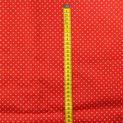 Punainen valkoiset pallot Puuvilla - Pala