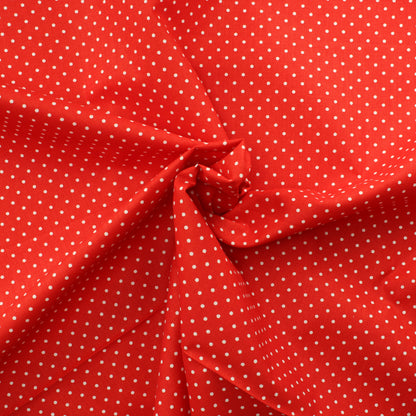 Punainen valkoiset pallot Puuvilla - Pala