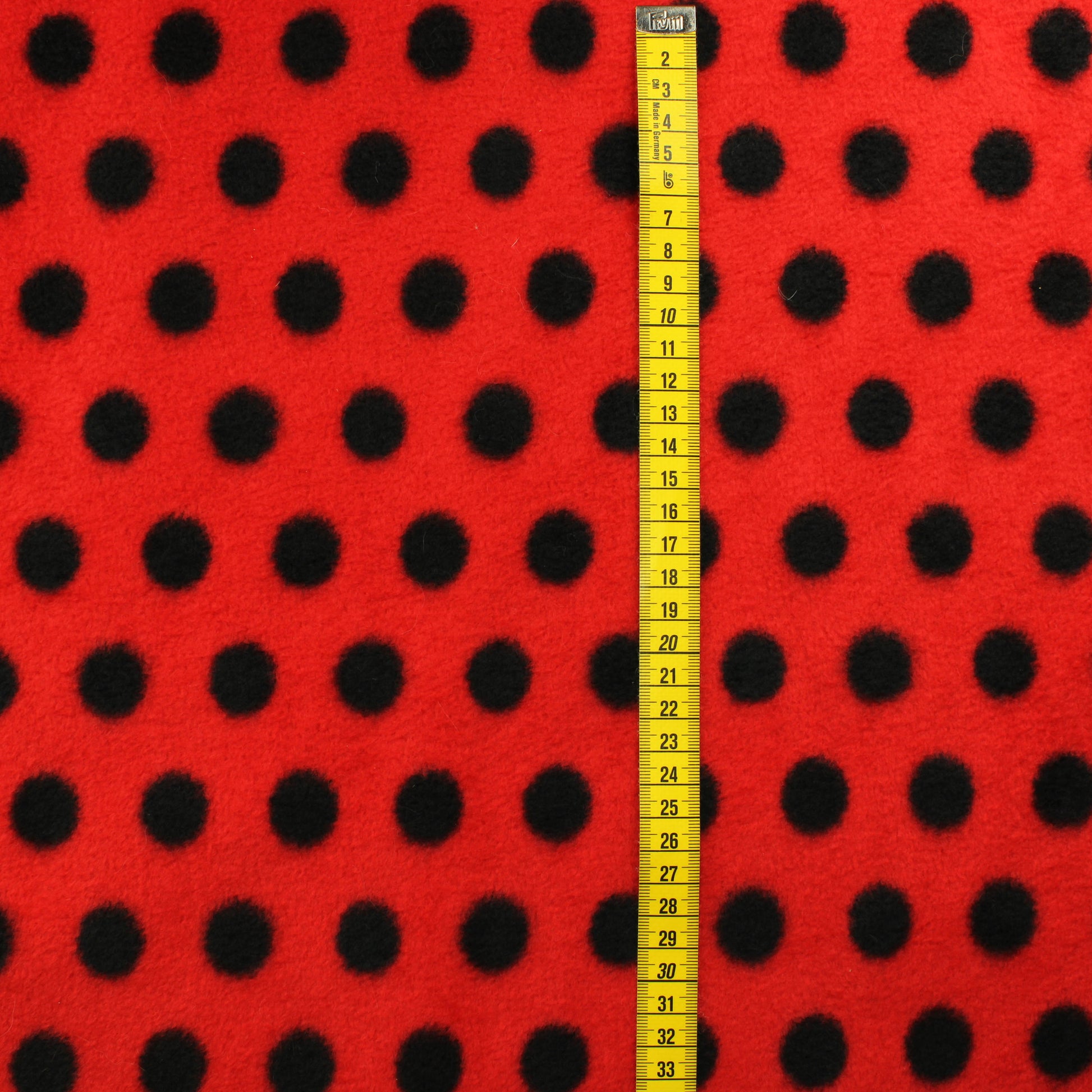 Musta palloinen punainen Fleece - Mittamyynti