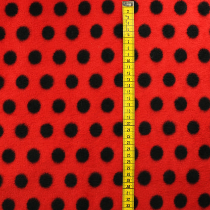 Musta palloinen punainen Fleece - Mittamyynti