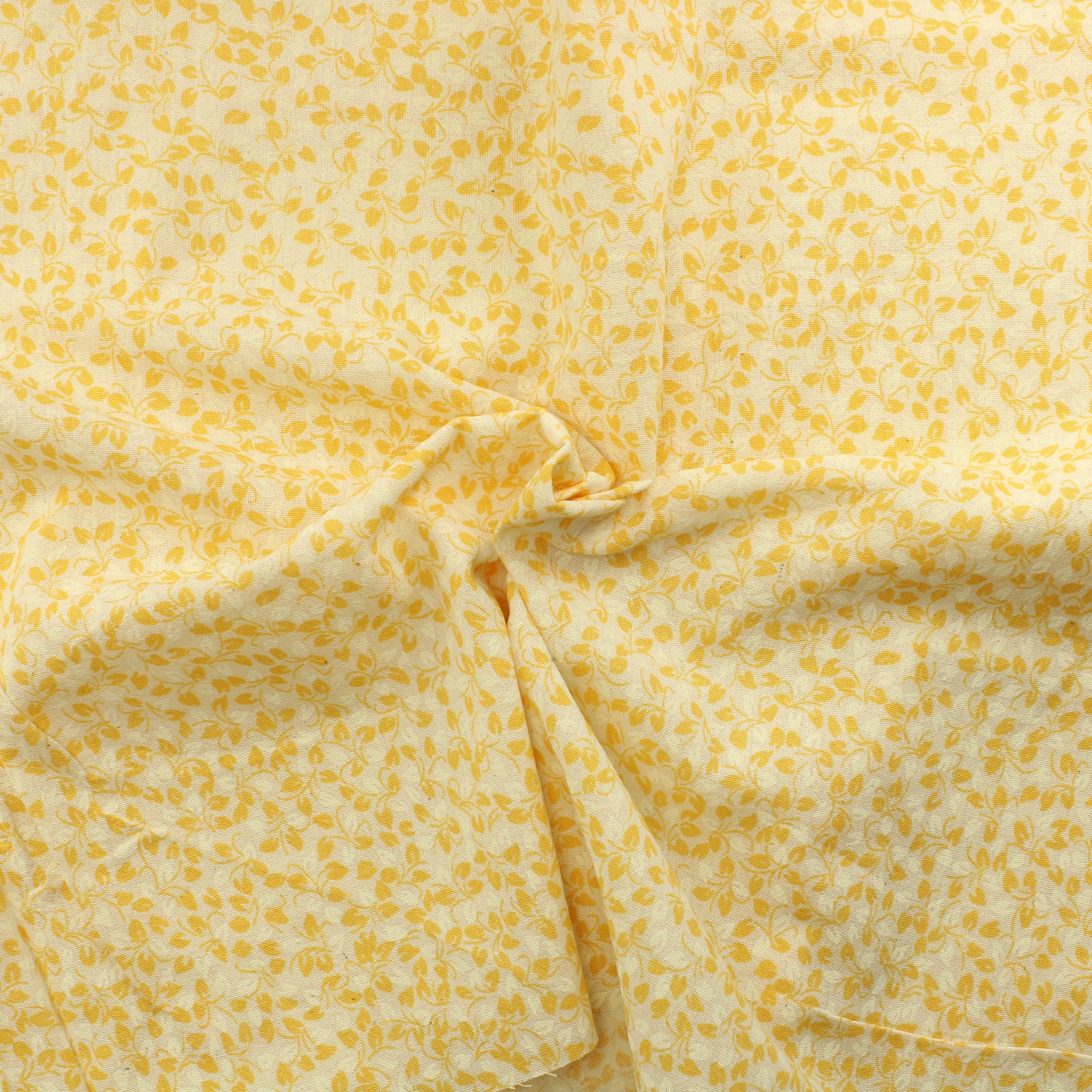 Keltainen lehti harsomainen Puuvilla - Pala