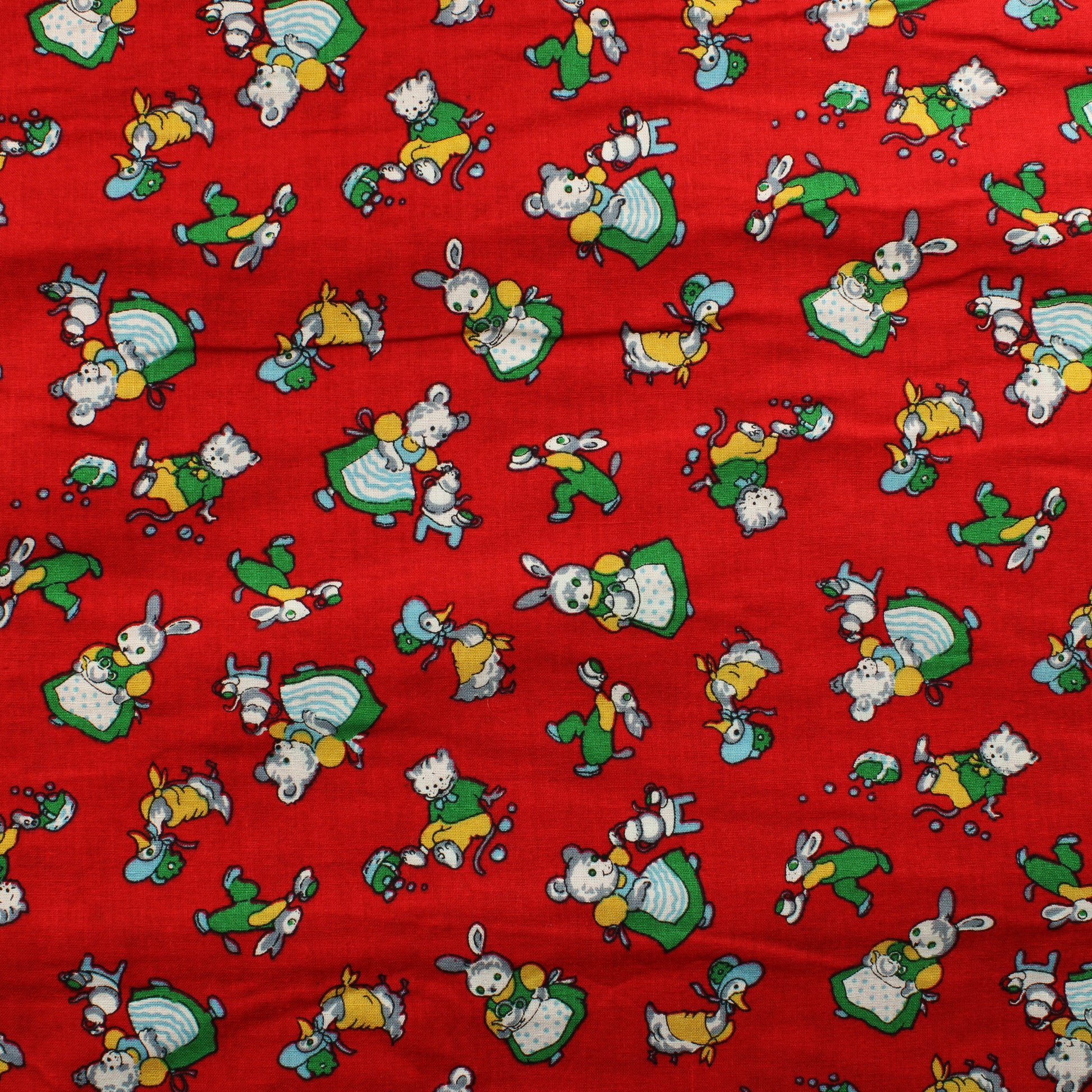 Retro eläimet punaisella Puuvilla - Pala