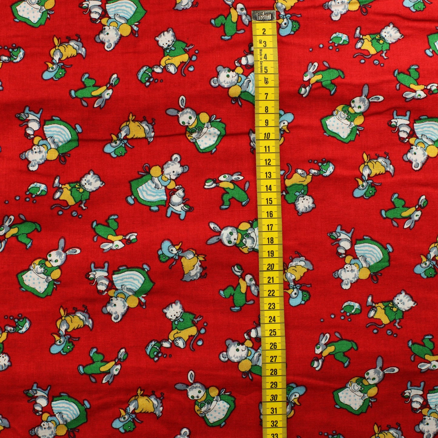 Retro eläimet punaisella Puuvilla - Pala