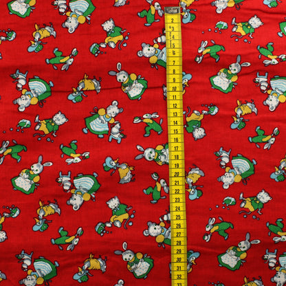 Retro eläimet punaisella Puuvilla - Pala