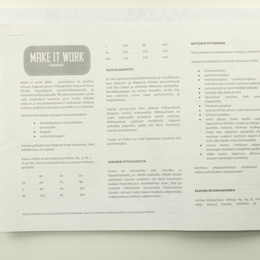 Linnel Make it Work Peruskaava miehet