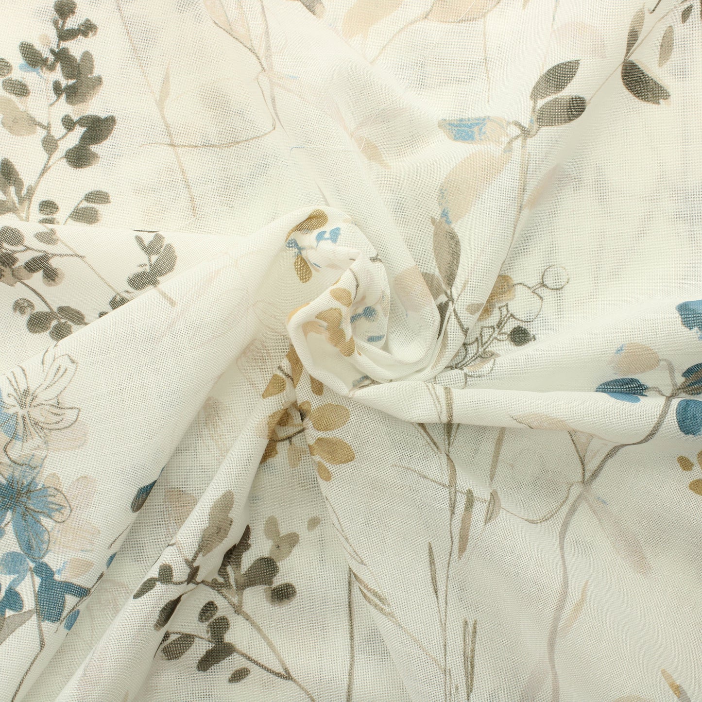 Kukkia ja lehtiä Valoverhokangas - Pala