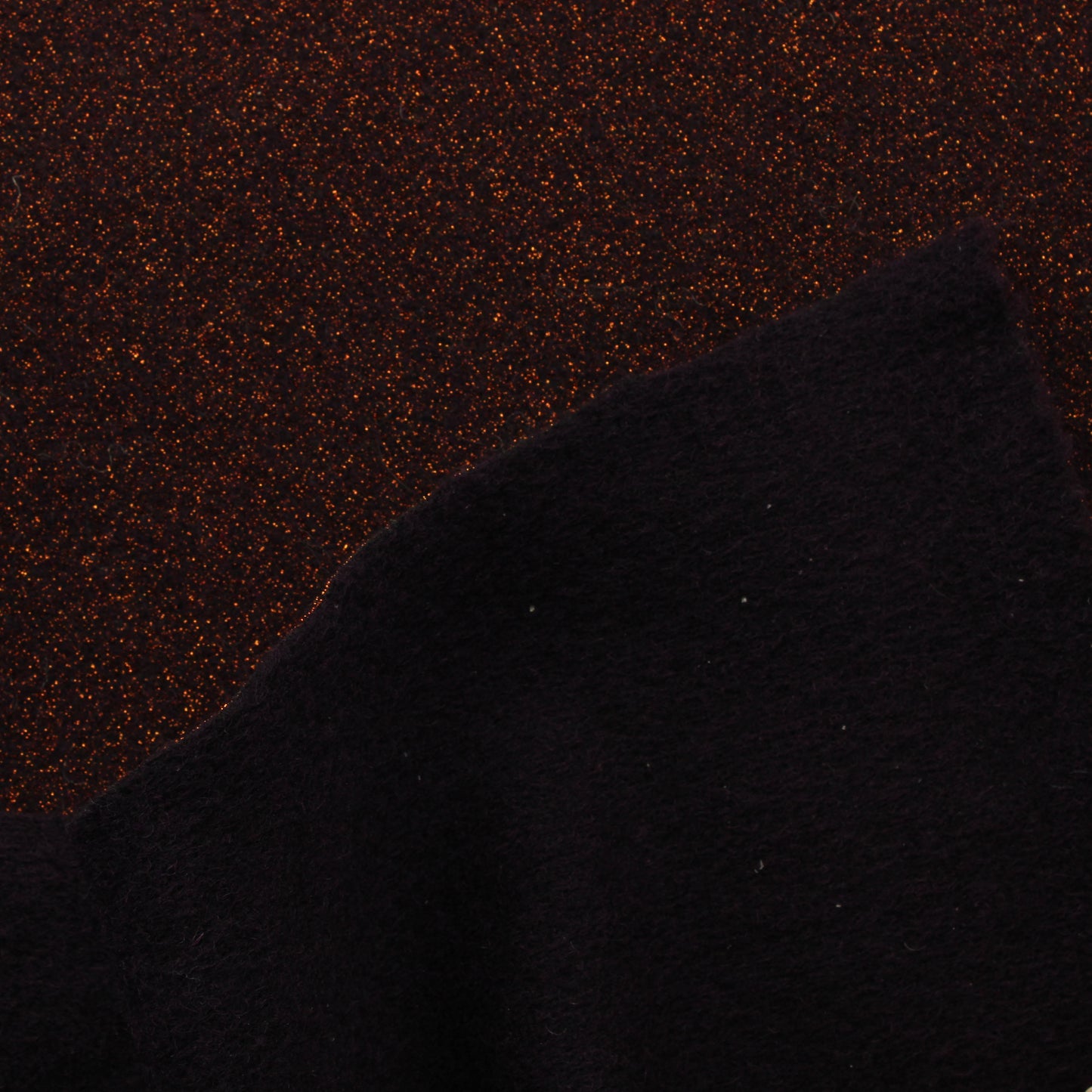 Oranssiglitterinen violetti Villasekoitekangas - Pala