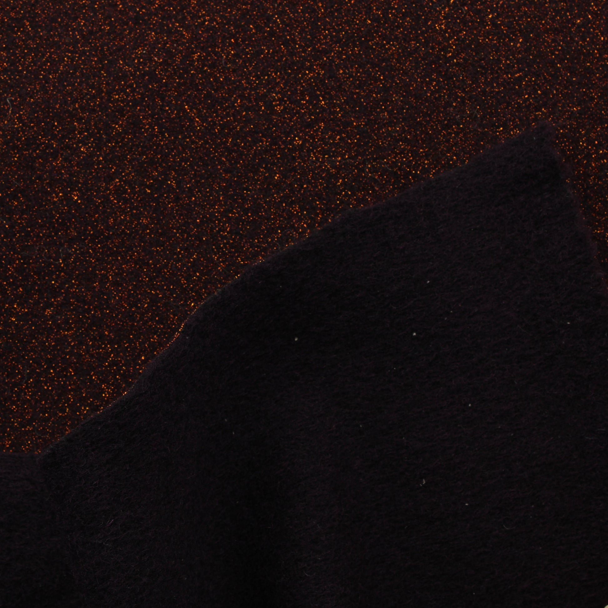 Oranssiglitterinen violetti Villasekoitekangas - Pala