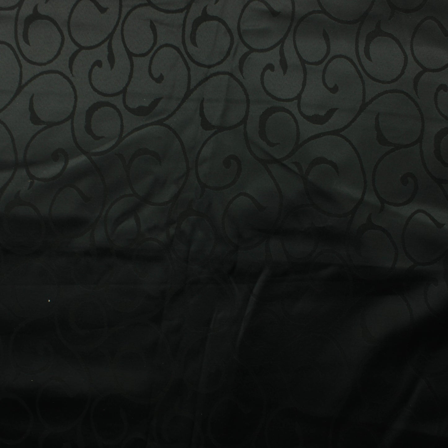 Musta kiemurakuvioinen Sisustuskangas - Pala