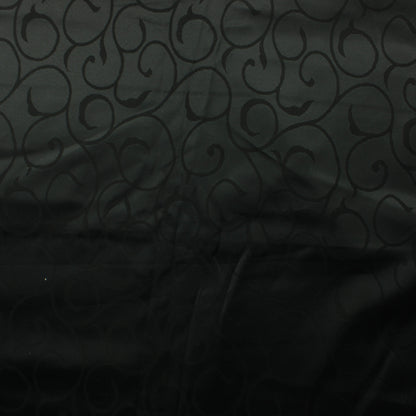 Musta kiemurakuvioinen Sisustuskangas - Pala