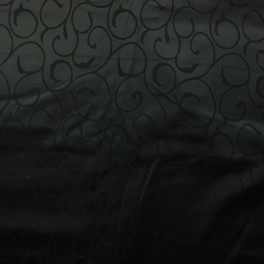 Musta kiemurakuvioinen Sisustuskangas - Pala
