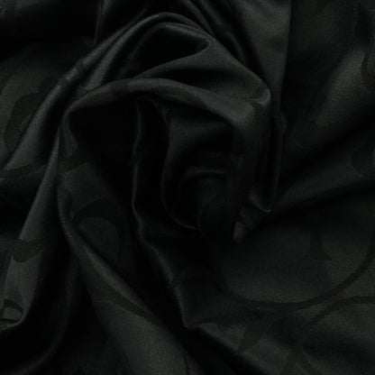 Musta kiemurakuvioinen Sisustuskangas - Pala