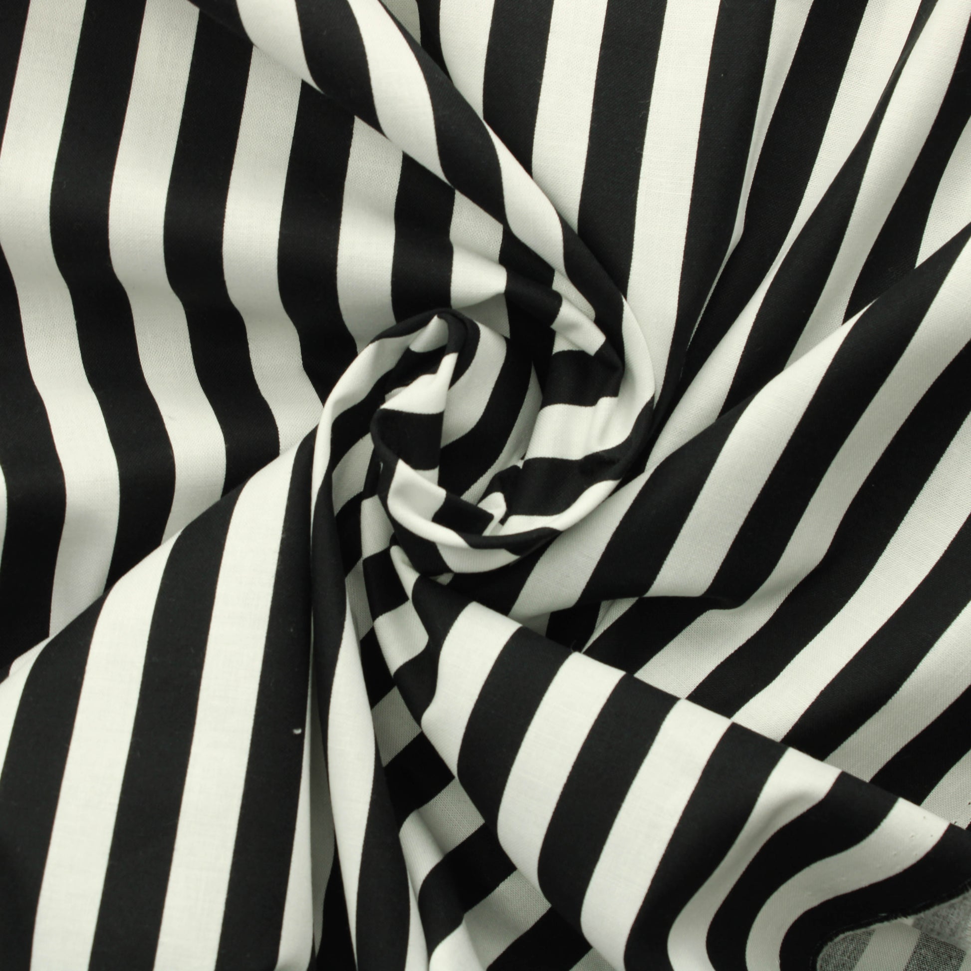 Free Spirit Mustavalkoinen Raidallinen Puuvilla - Pala