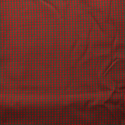 Punavihreä Ruudullinen Puuvilla - Pala