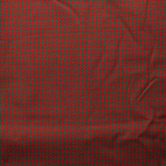 Punavihreä Ruudullinen Puuvilla - Pala