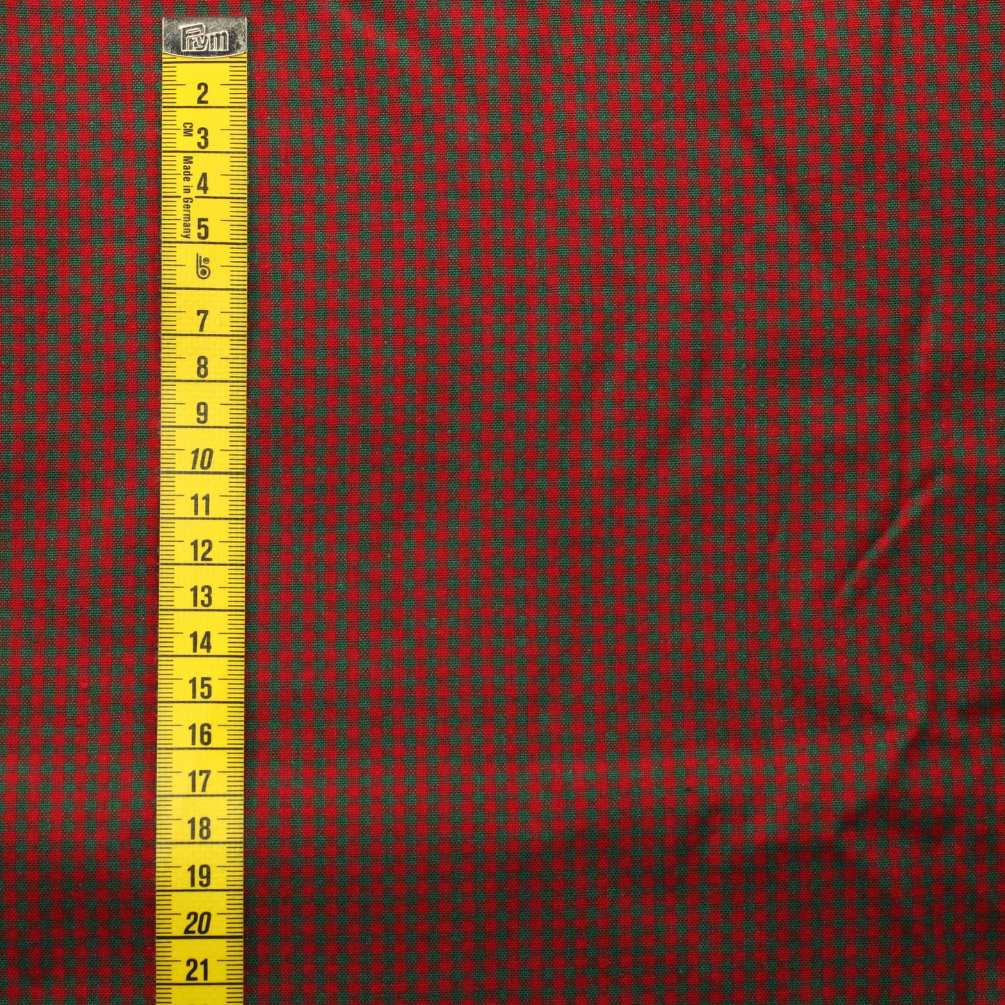 Punavihreä Ruudullinen Puuvilla - Pala