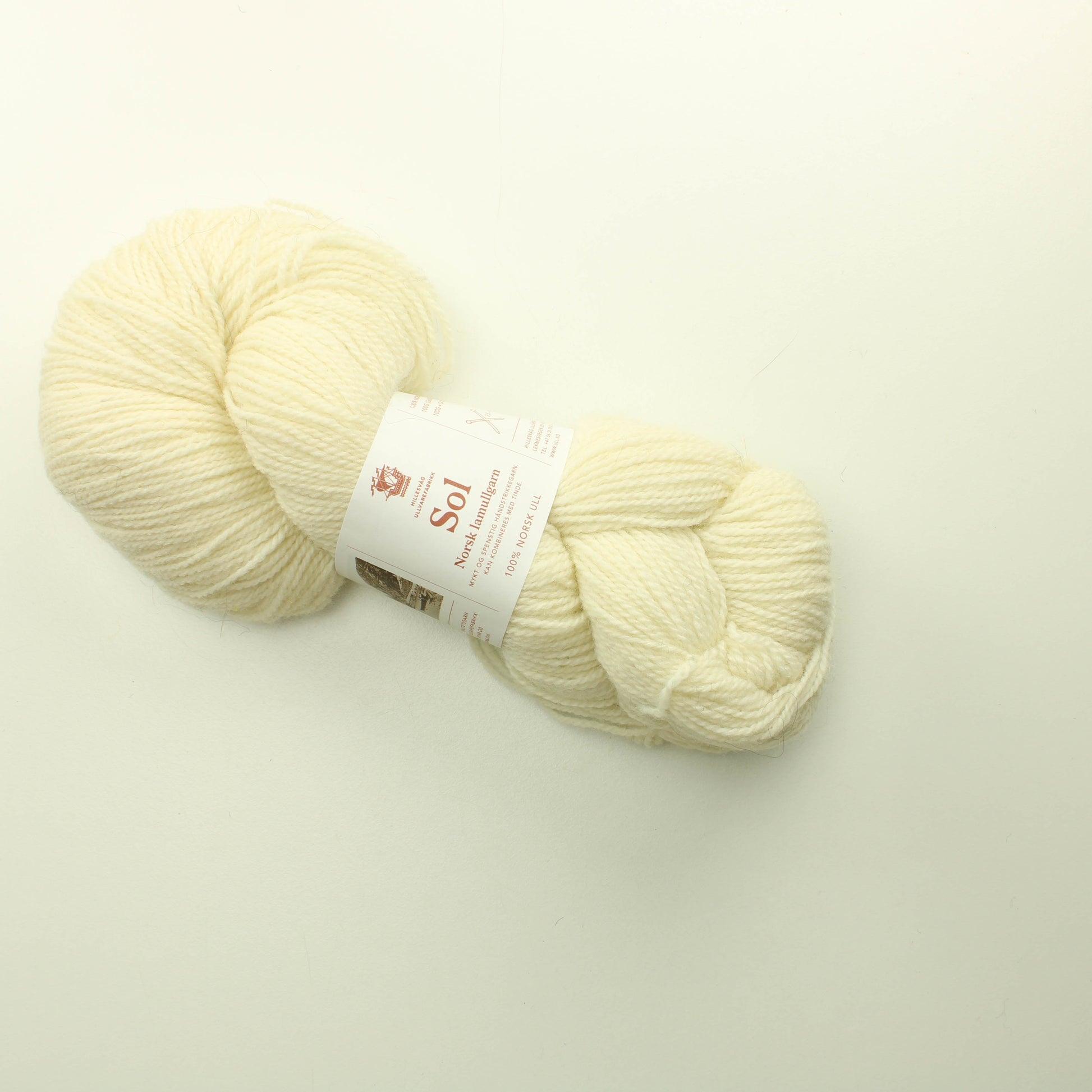 Hillesvåg Ullvarefabrikk Sol - Ubleket hvit
