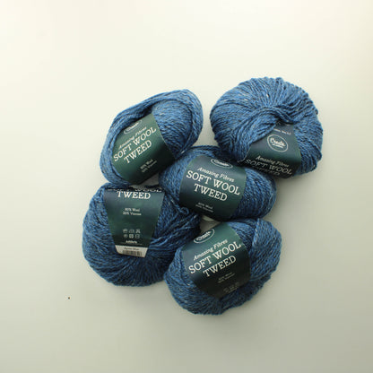 Create with Adlibris Soft Wool Tweed - Agate Blue Lankapussi