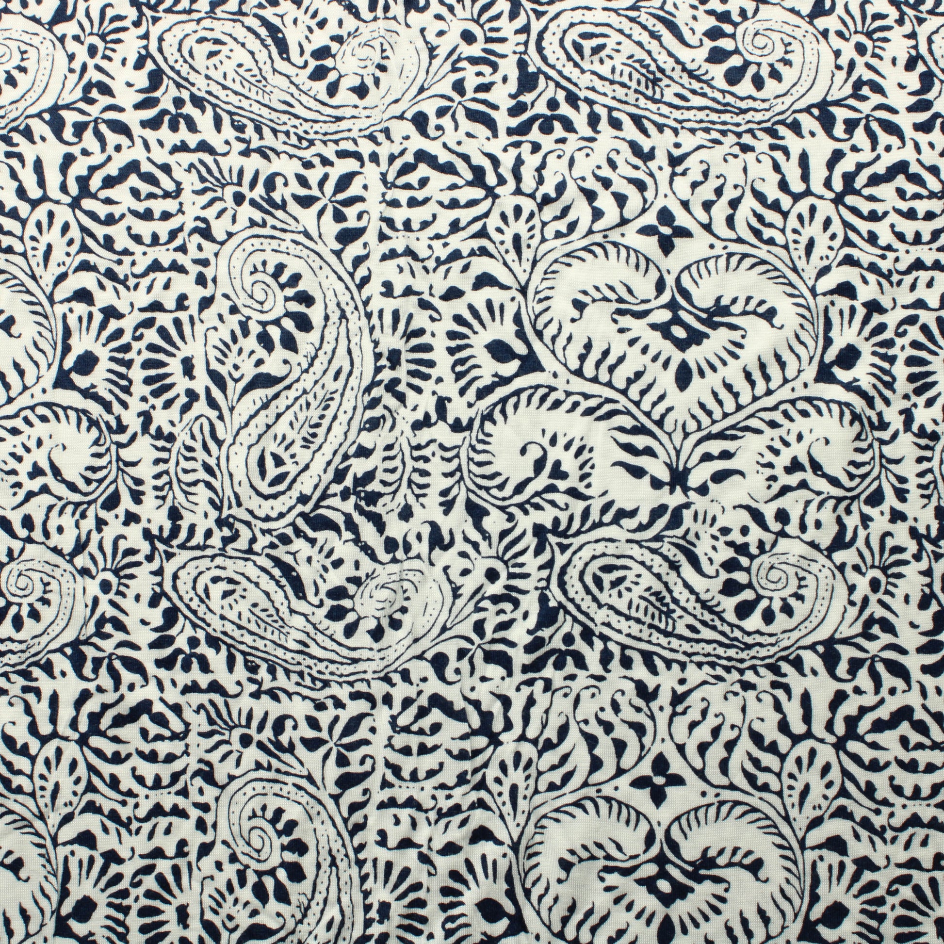 Sinivalkoinen kuviollinen Viskoositrikoo - Pala