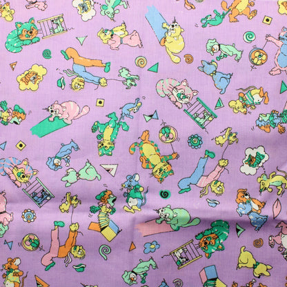 Pystyratiainen Eläinkuvioinen Vaatetuskangas - Pala