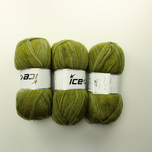 Ice Yarns Sale Plain - vihreänkirjava Lankapussi 388