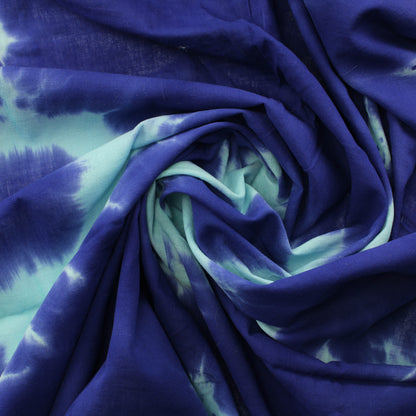 Batiikkivärjätty sininen Puuvilla - Pala