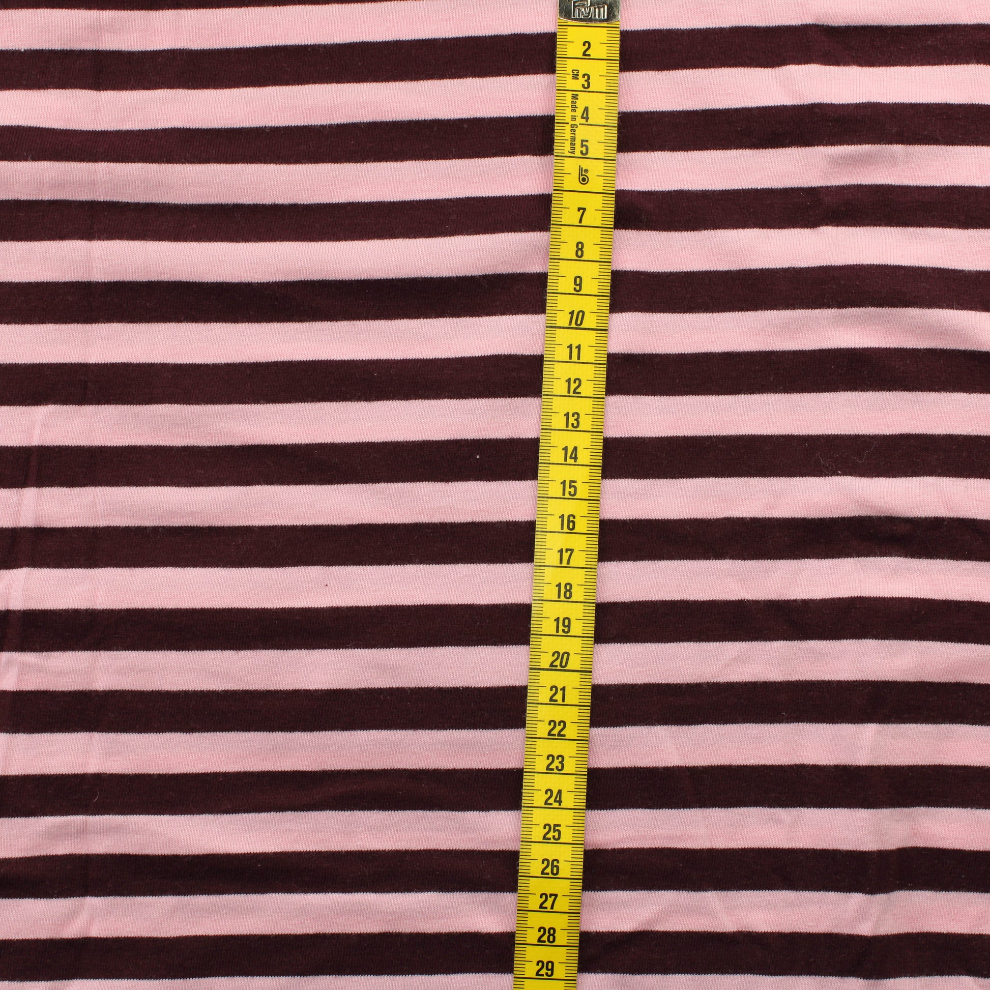 Viininpuna-vaaleanpunainen Raita Trikoo - Pala