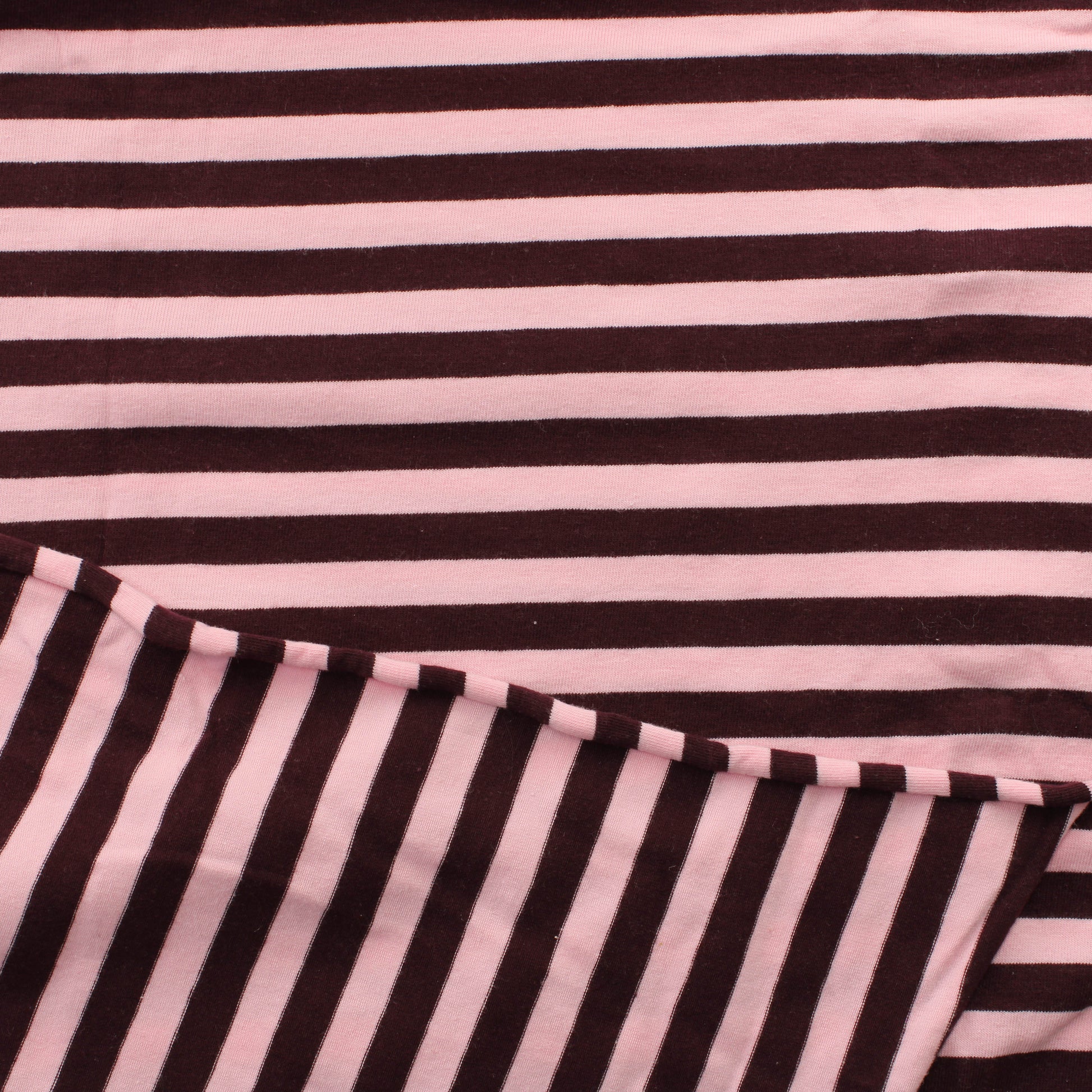 Viininpuna-vaaleanpunainen Raita Trikoo - Pala