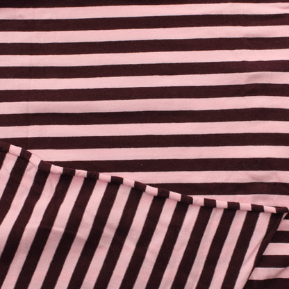 Viininpuna-vaaleanpunainen Raita Trikoo - Pala