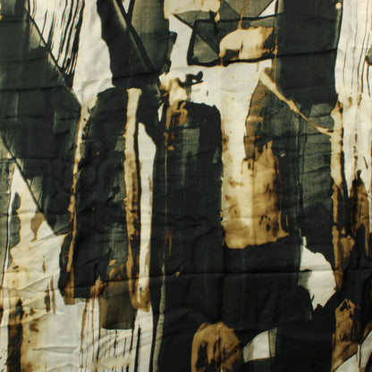 Musta-valko-ruksea Vaatetuskangas - Pala