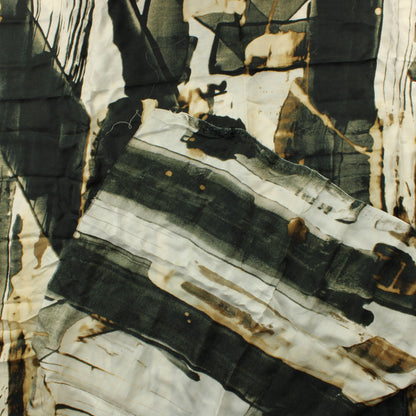 Musta-valko-ruksea Vaatetuskangas - Pala