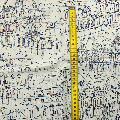 Sinivalkoinen rakennukset Viskoosi - Pala