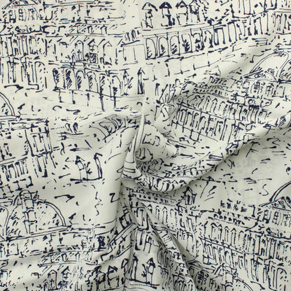 Sinivalkoinen rakennukset Viskoosi - Pala