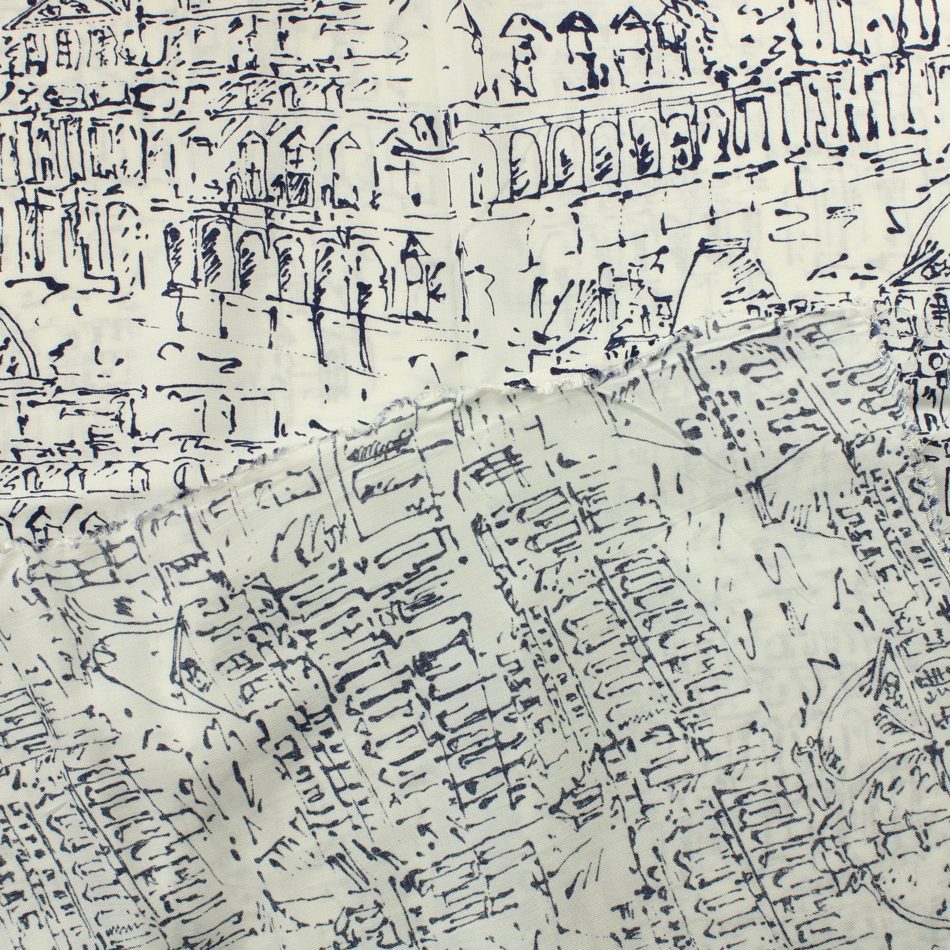 Sinivalkoinen rakennukset Viskoosi - Pala