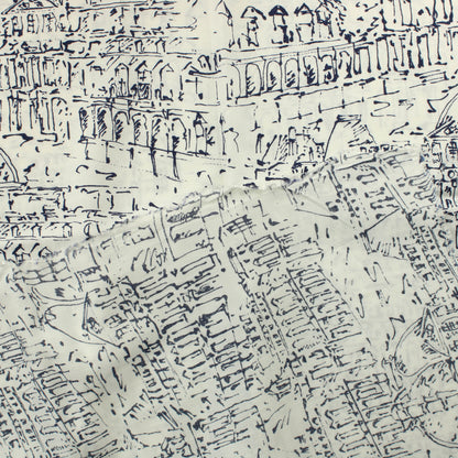 Sinivalkoinen rakennukset Viskoosi - Pala