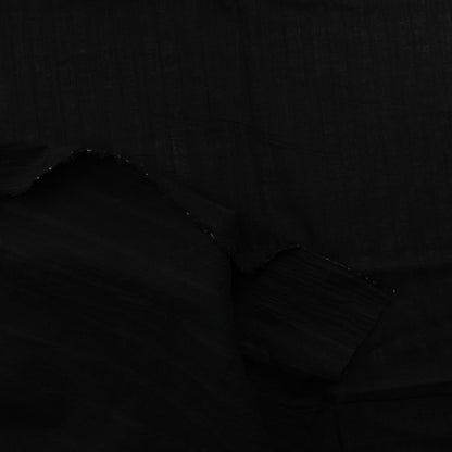 Musta raidallainen ohut Puuvillasekoite - Pala