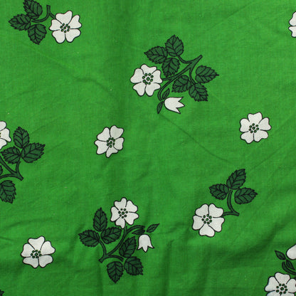 Vihreä kukka retro Puuvilla - Pala